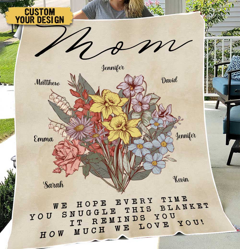 How Much We Love You Mom Blanket - Personalized Blanket - Giftago