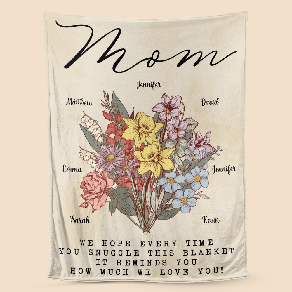 How Much We Love You Mom Blanket - Personalized Blanket - Giftago