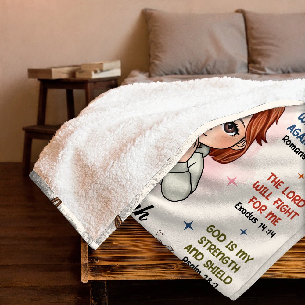 I Am A Child Of God I Will Fear No Evil - Personalized Blanket - Giftago
