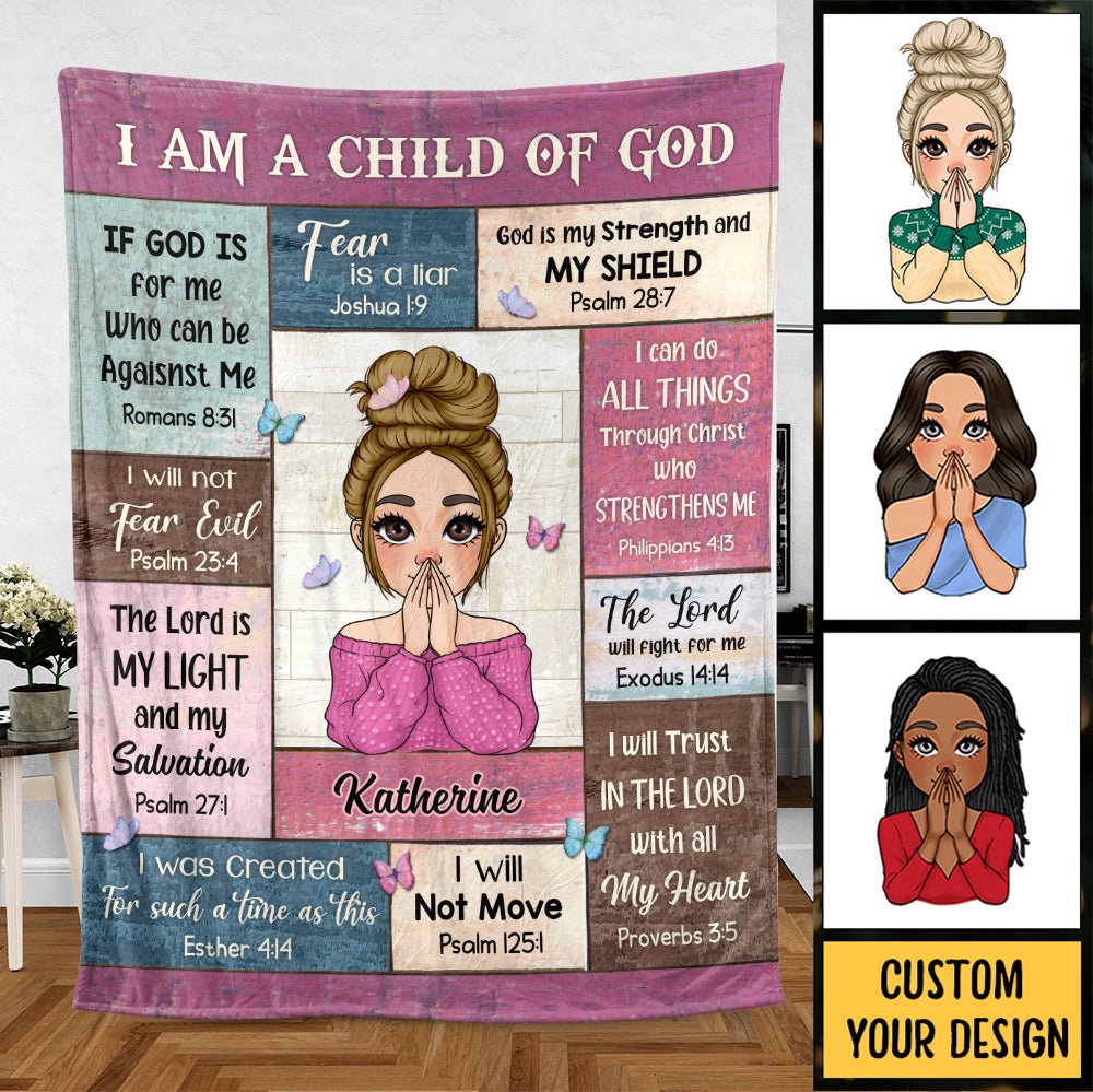 I Am A Child Of God - Personalized Blanket - Meaningful Gift For Birthday - Giftago