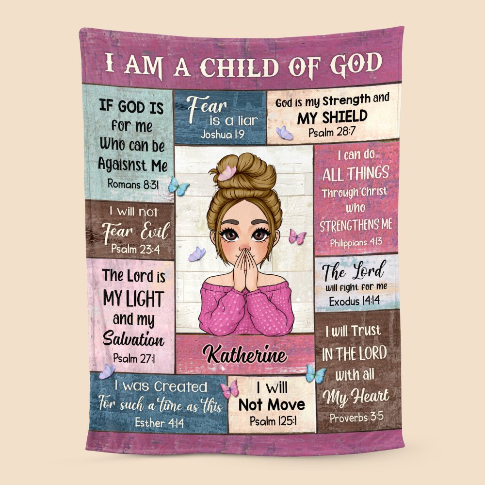 I Am A Child Of God - Personalized Blanket - Meaningful Gift For Birthday - Giftago