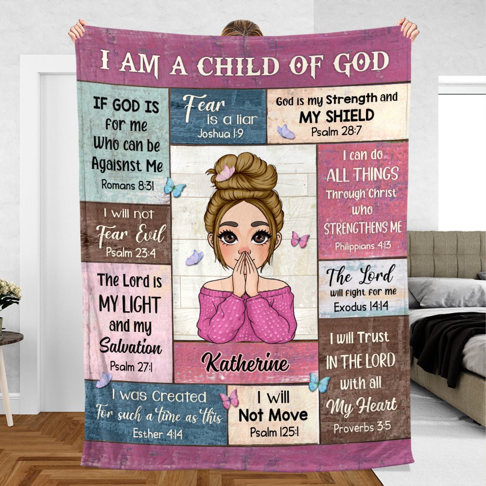 I Am A Child Of God - Personalized Blanket - Meaningful Gift For Birthday - Giftago