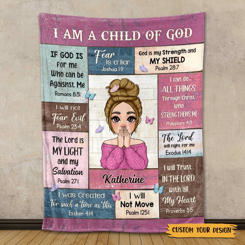 I Am A Child Of God - Personalized Blanket - Meaningful Gift For Birthday - Giftago
