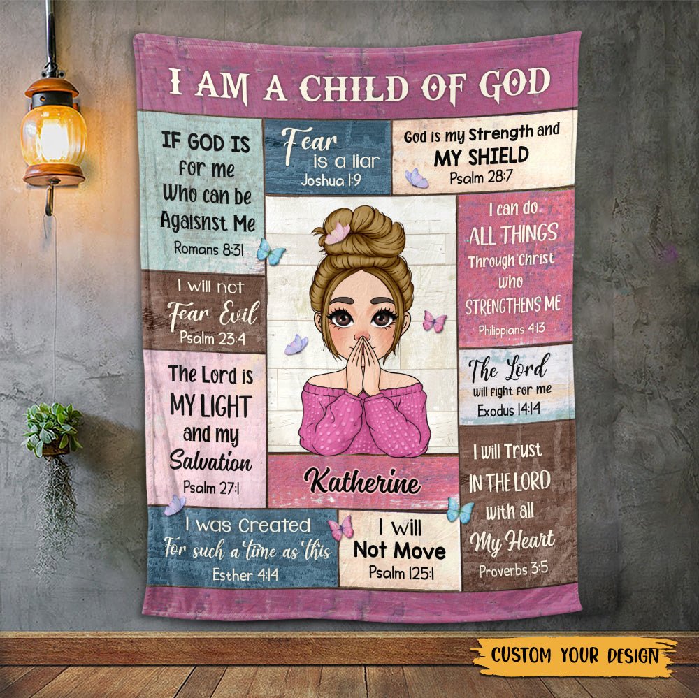 I Am A Child Of God - Personalized Blanket - Meaningful Gift For Birthday - Giftago