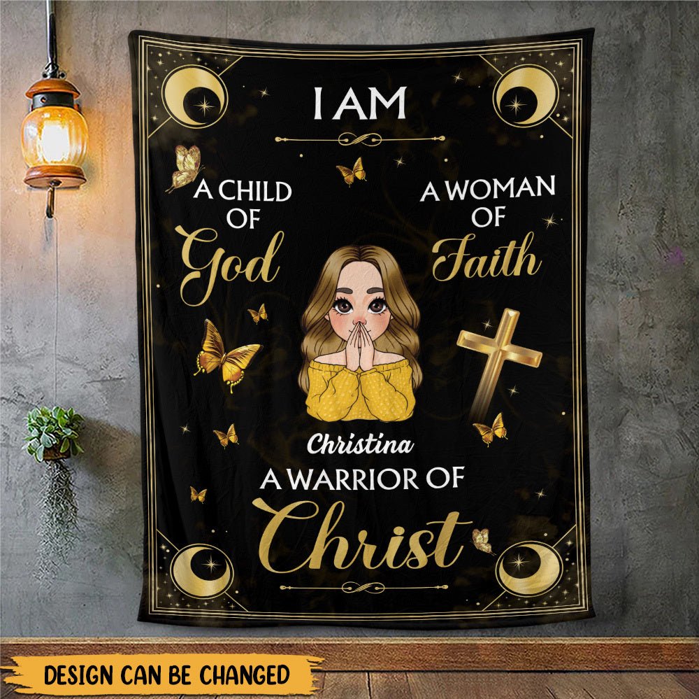I Am A Warrior Of Christ - Personalized Blanket - Best Gift For Mother, For Grandma - Giftago