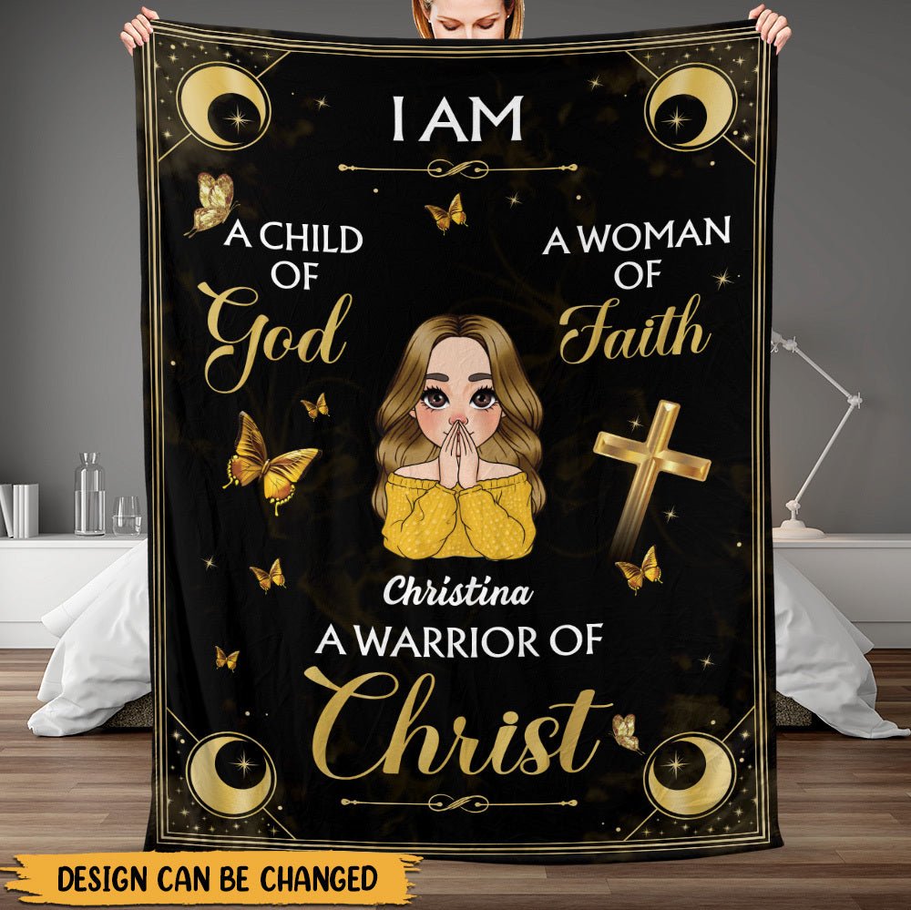 I Am A Warrior Of Christ - Personalized Blanket - Best Gift For Mother, For Grandma - Giftago