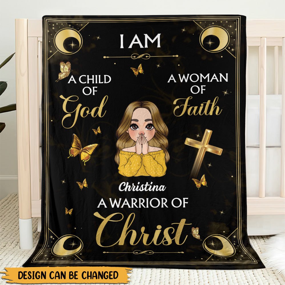 I Am A Warrior Of Christ - Personalized Blanket - Best Gift For Mother, For Grandma - Giftago