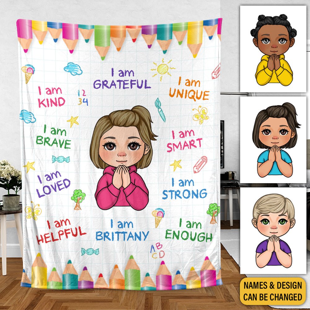 I Am Grateful - Personalized Blanket - Meaningful Gift For Birthday - Giftago