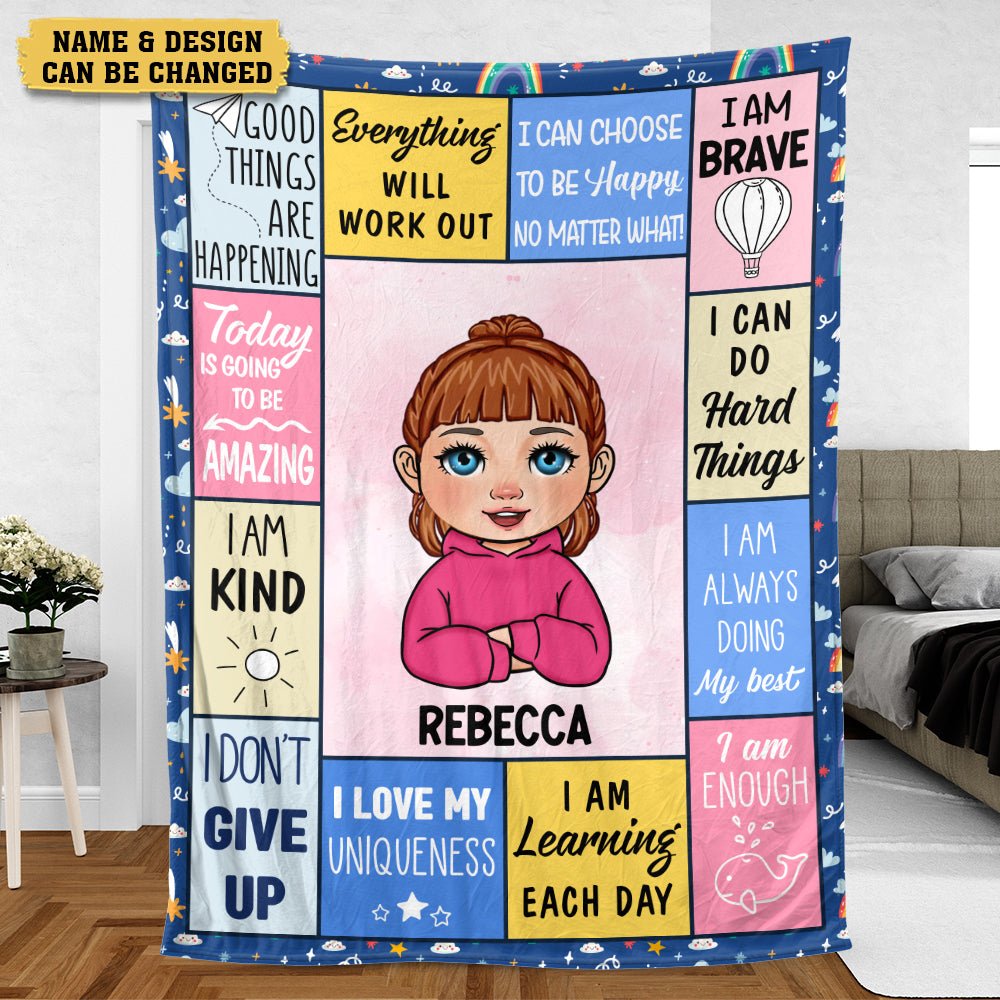 I Am Kind (For Kid) - Personalized Blanket - Meaningful Gift For Birthday - Giftago