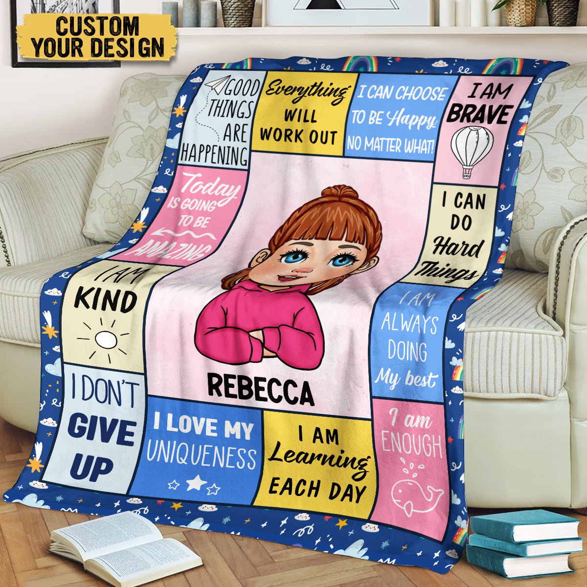 I Am Kind (For Kid) - Personalized Blanket - Meaningful Gift For Birthday - Giftago