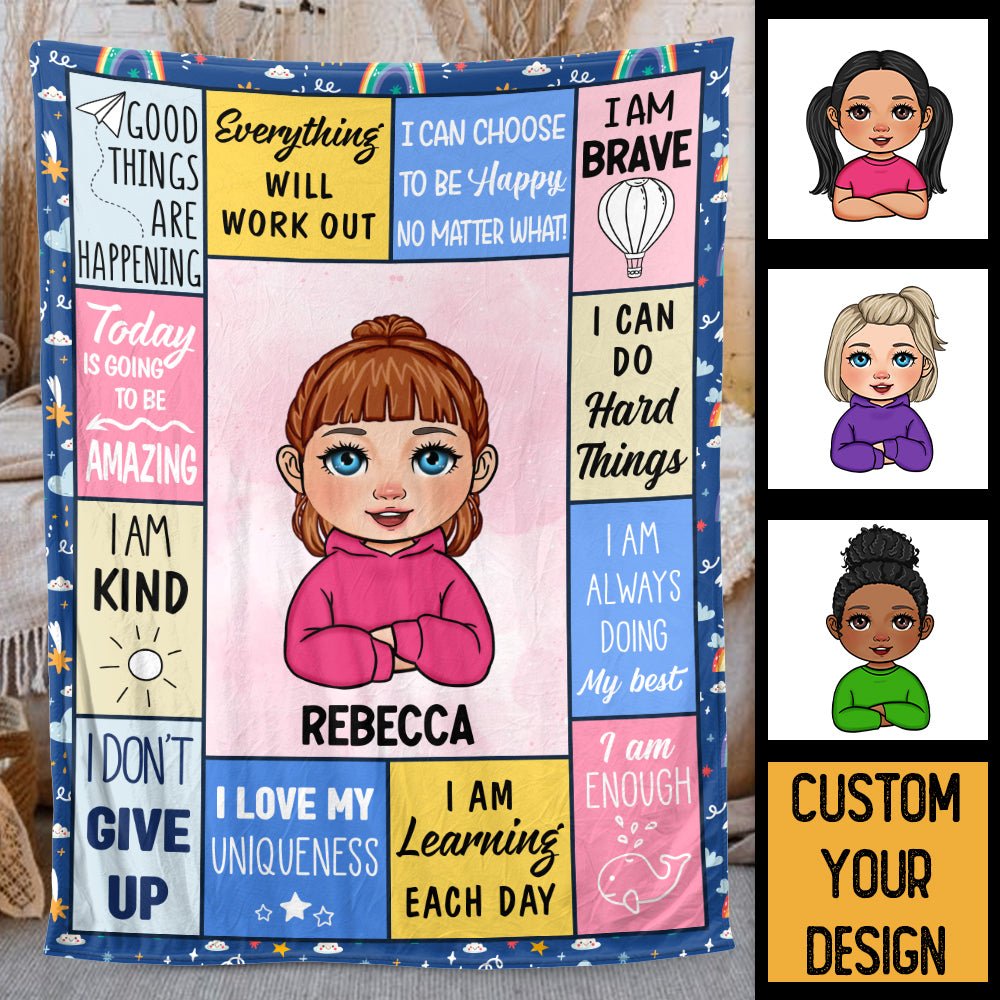 I Am Kind (For Kid) - Personalized Blanket - Meaningful Gift For Birthday - Giftago