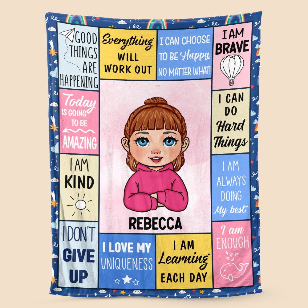 I Am Kind (For Kid) - Personalized Blanket - Meaningful Gift For Birthday - Giftago