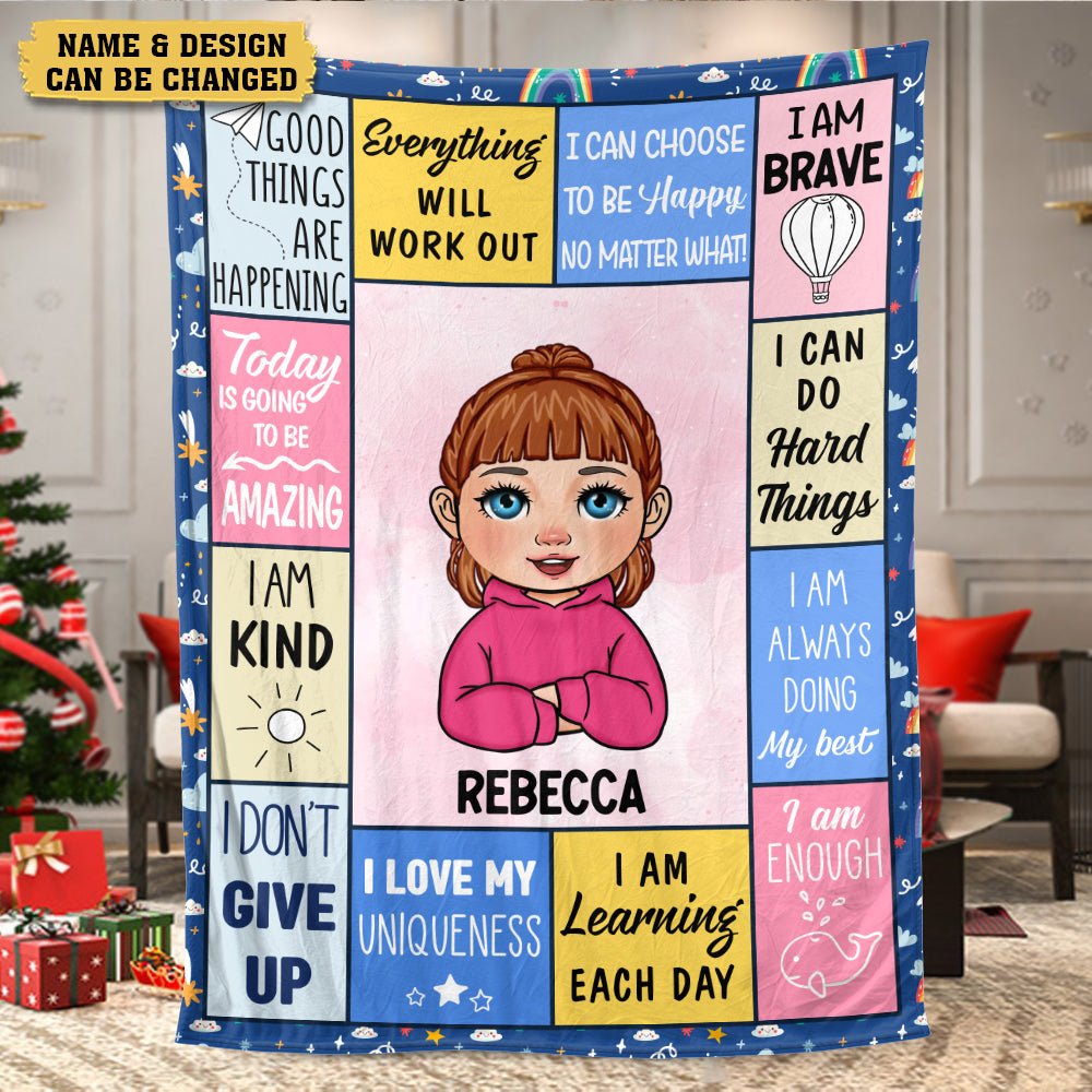 I Am Kind (For Kid) - Personalized Blanket - Meaningful Gift For Birthday - Giftago