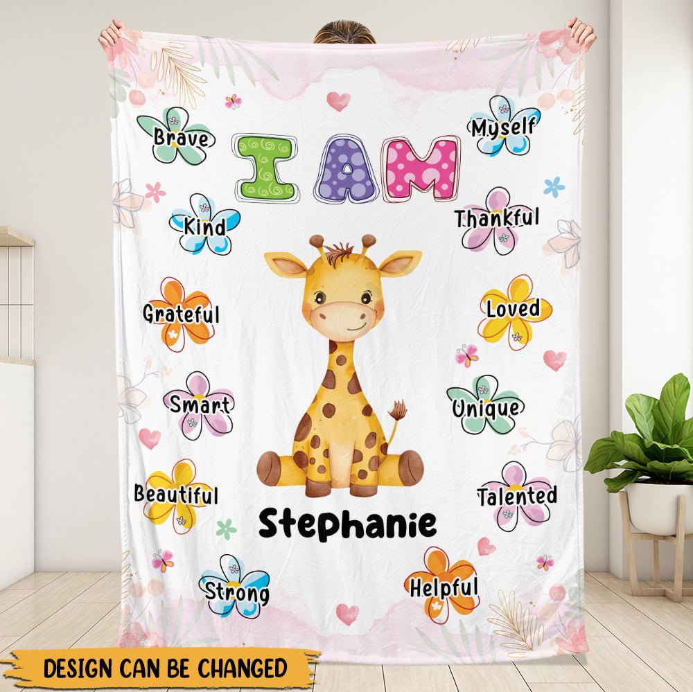 I Am Newborn Blanket - Personalized Blanket