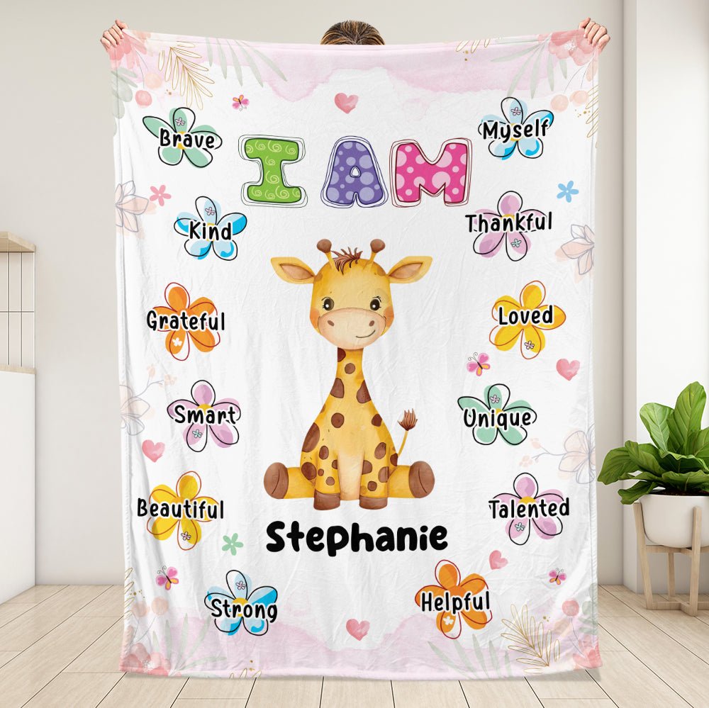 I Am Newborn Blanket - Personalized Blanket