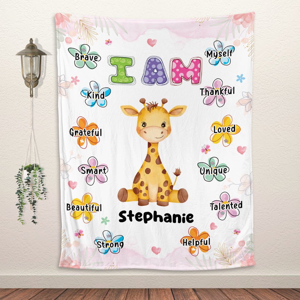 I Am Newborn Blanket - Personalized Blanket