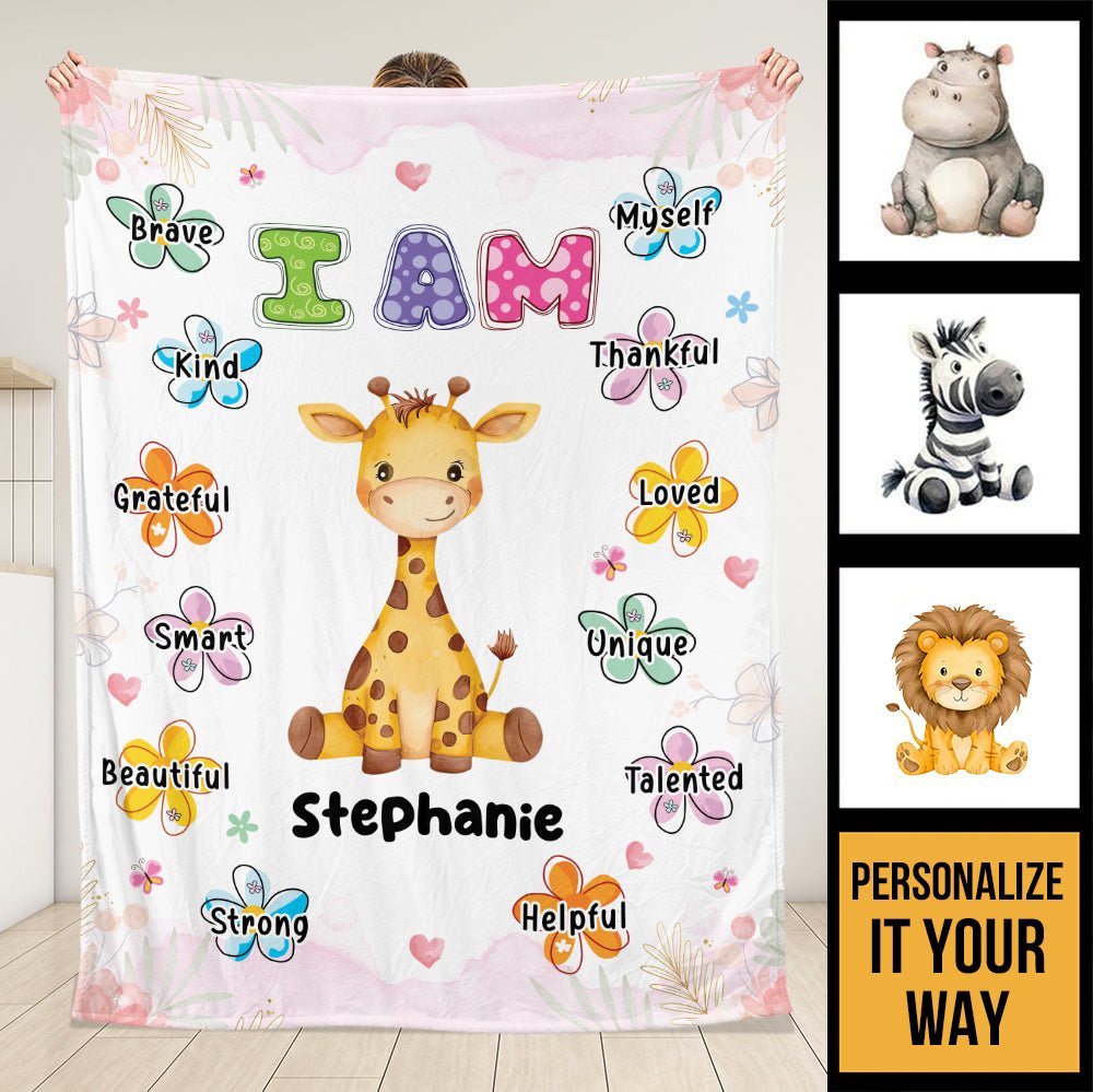 I Am Newborn Blanket - Personalized Blanket