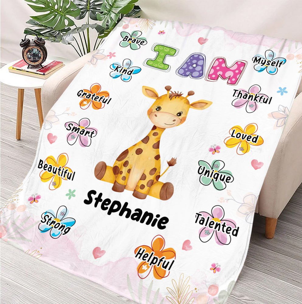 I Am Newborn Blanket - Personalized Blanket