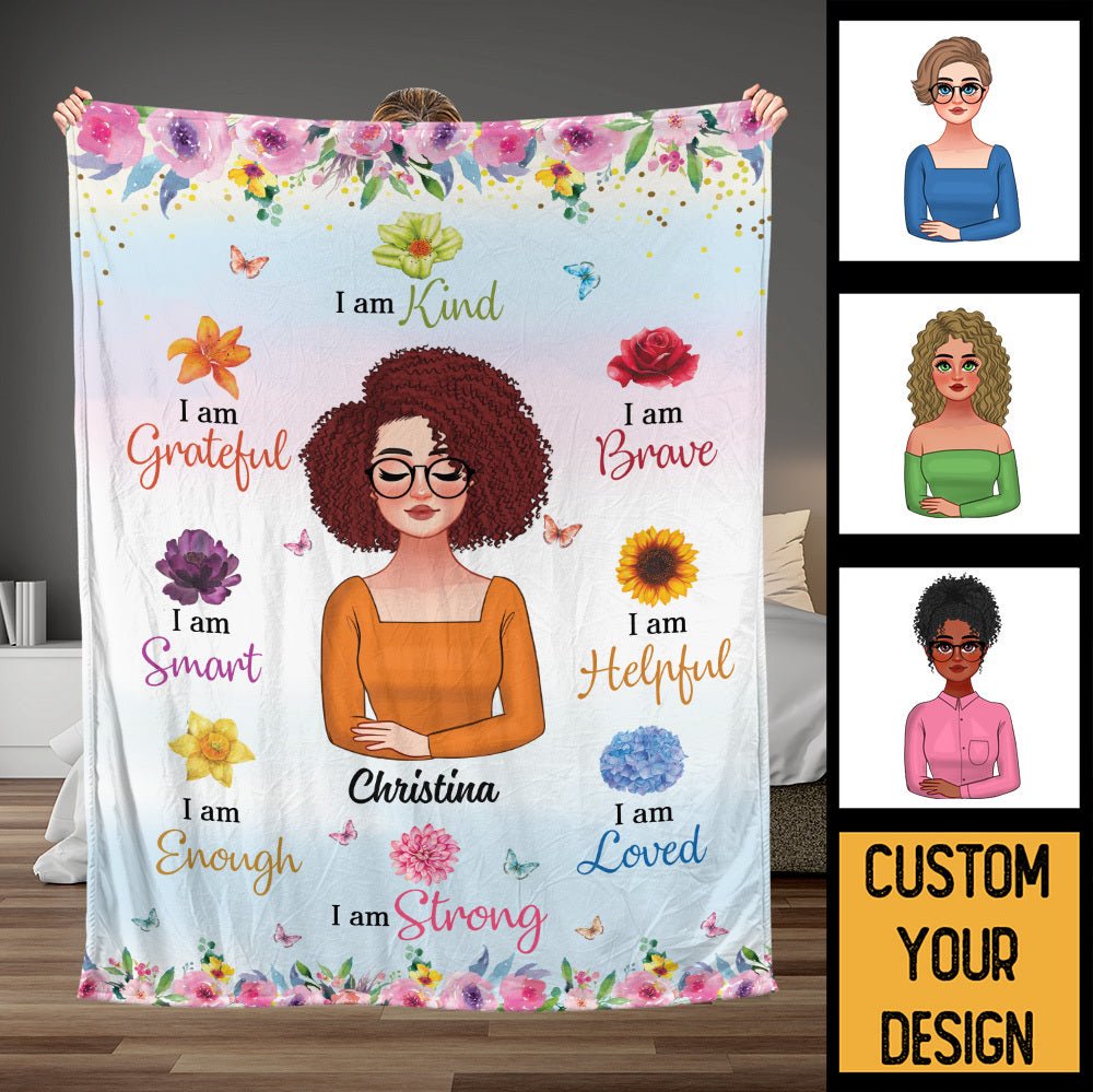 I Am - Personalized Blanket - Best Gift For Mother, Grandma - Giftago