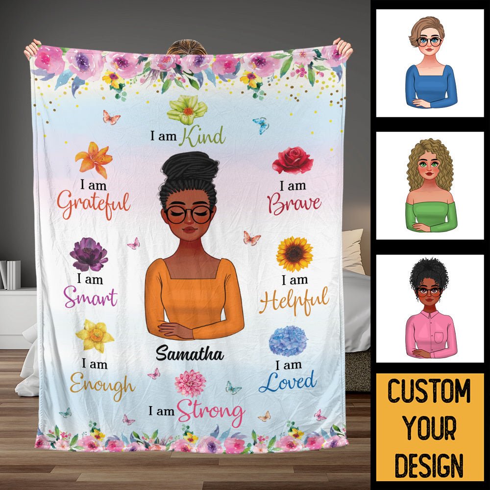 I Am - Personalized Blanket - Best Gift For Mother, Grandma - Giftago
