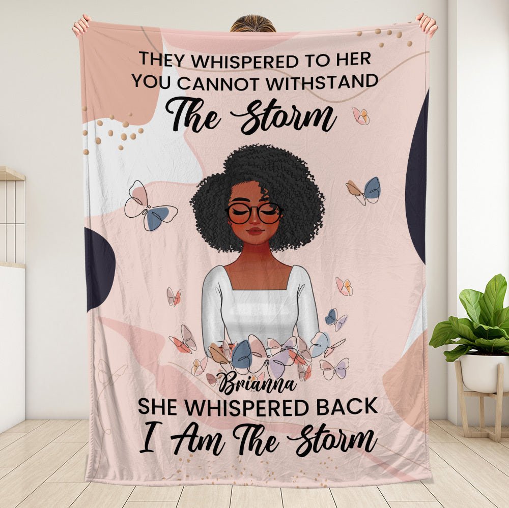 I Am The Storm Black Girl - Personalized Blanket - Giftago