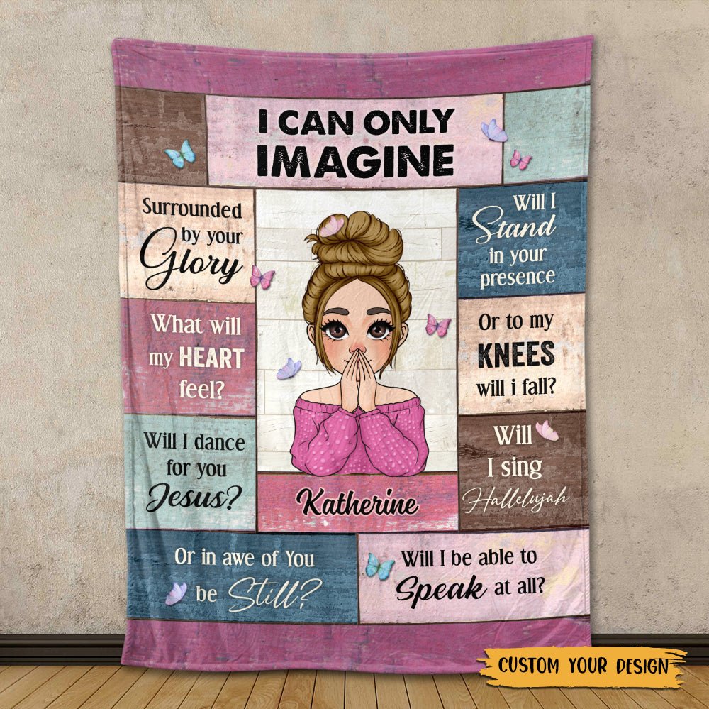 I Can Only Imagine Pink - Personalized Blanket - Meaningful Gift For Birthday - Giftago