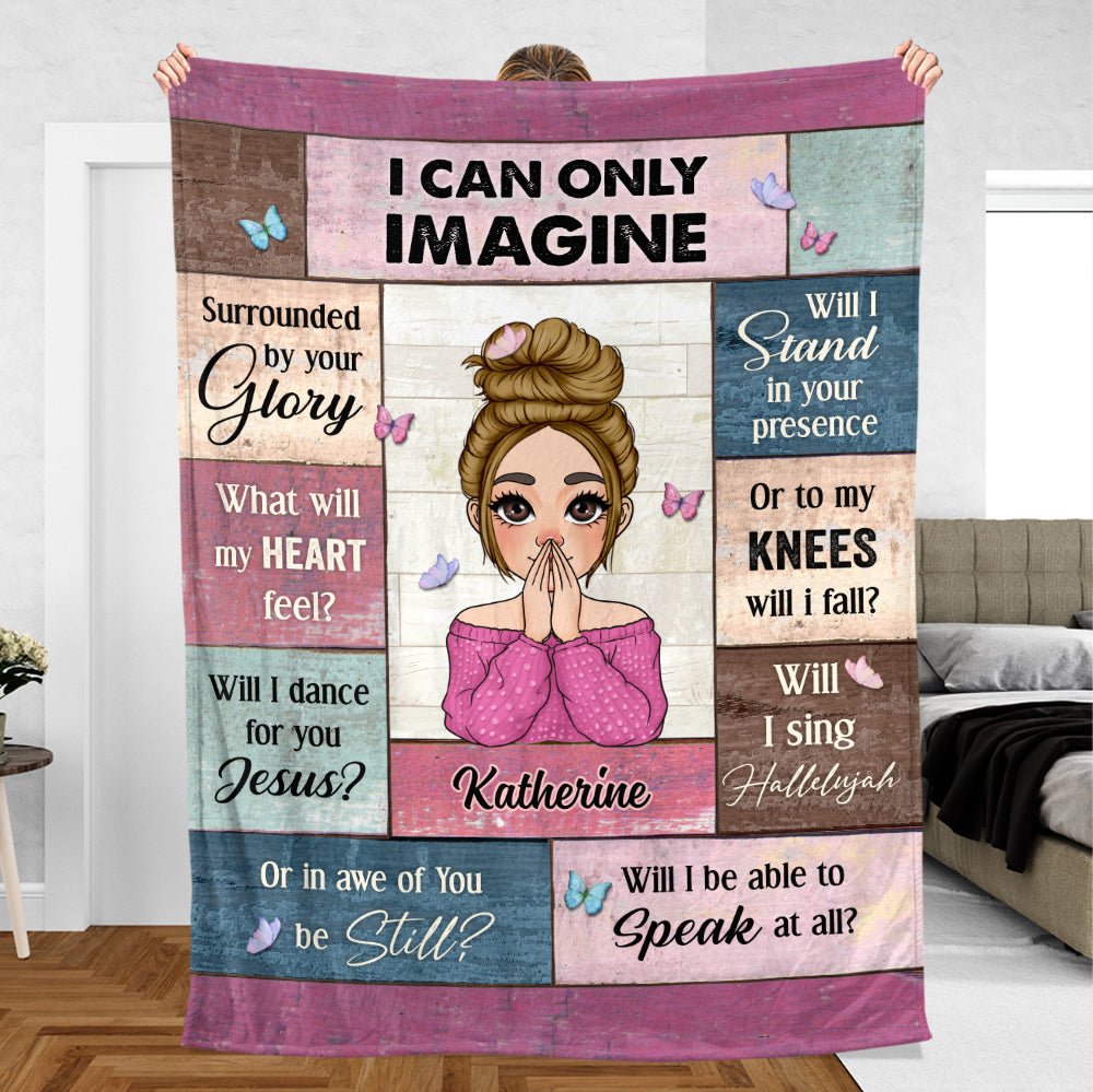I Can Only Imagine Pink - Personalized Blanket - Meaningful Gift For Birthday - Giftago