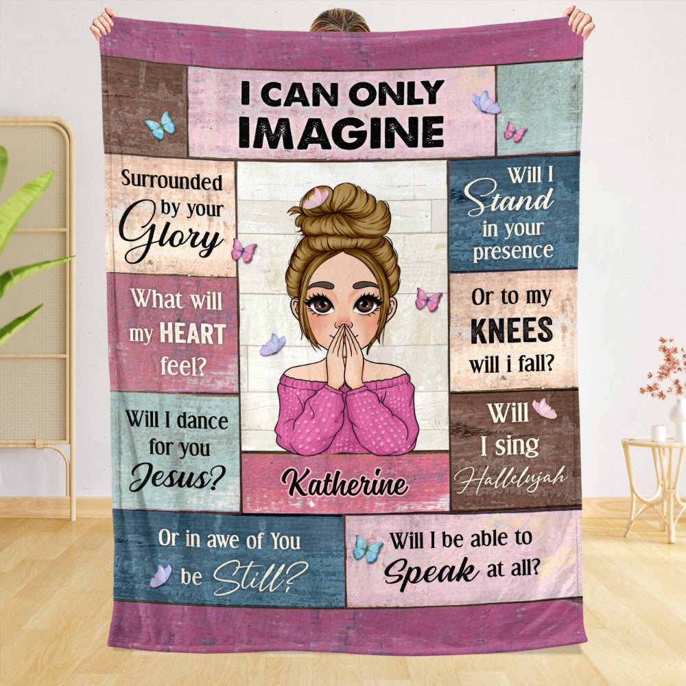 I Can Only Imagine Pink - Personalized Blanket - Meaningful Gift For Birthday - Giftago