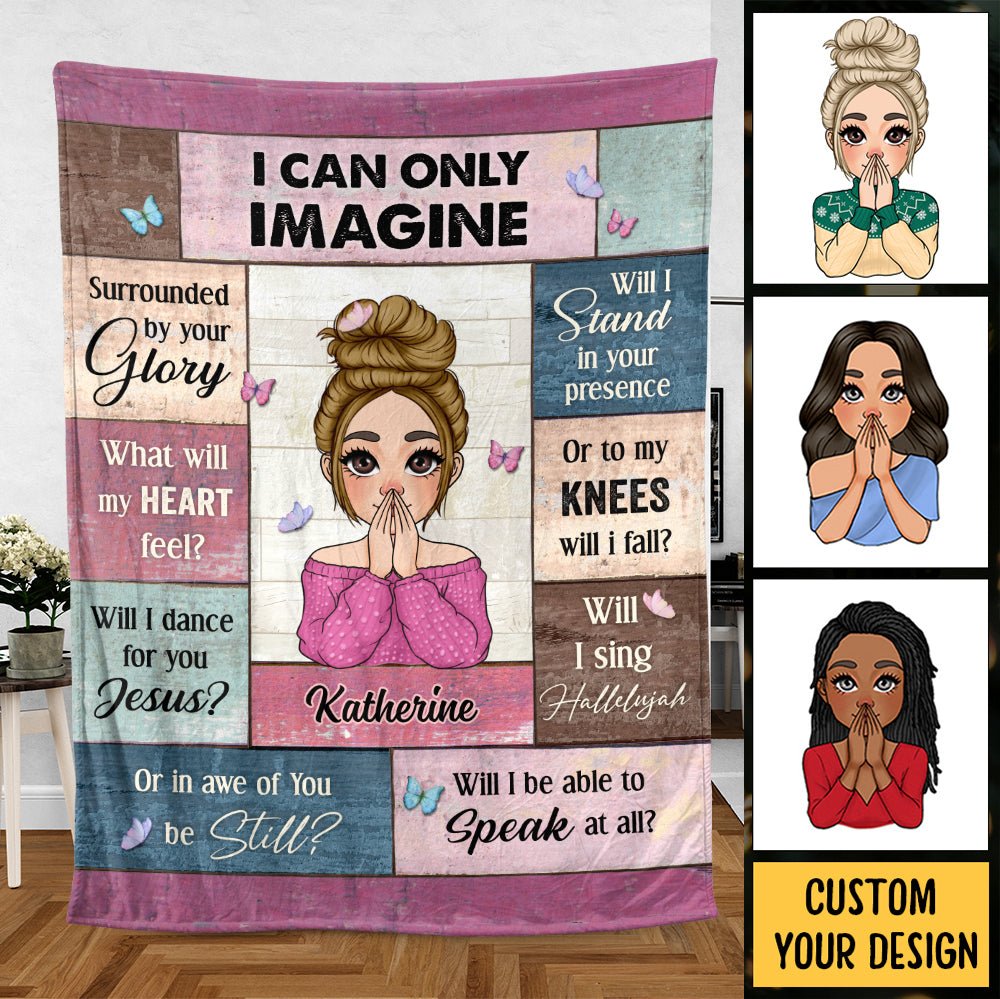 I Can Only Imagine Pink - Personalized Blanket - Meaningful Gift For Birthday - Giftago