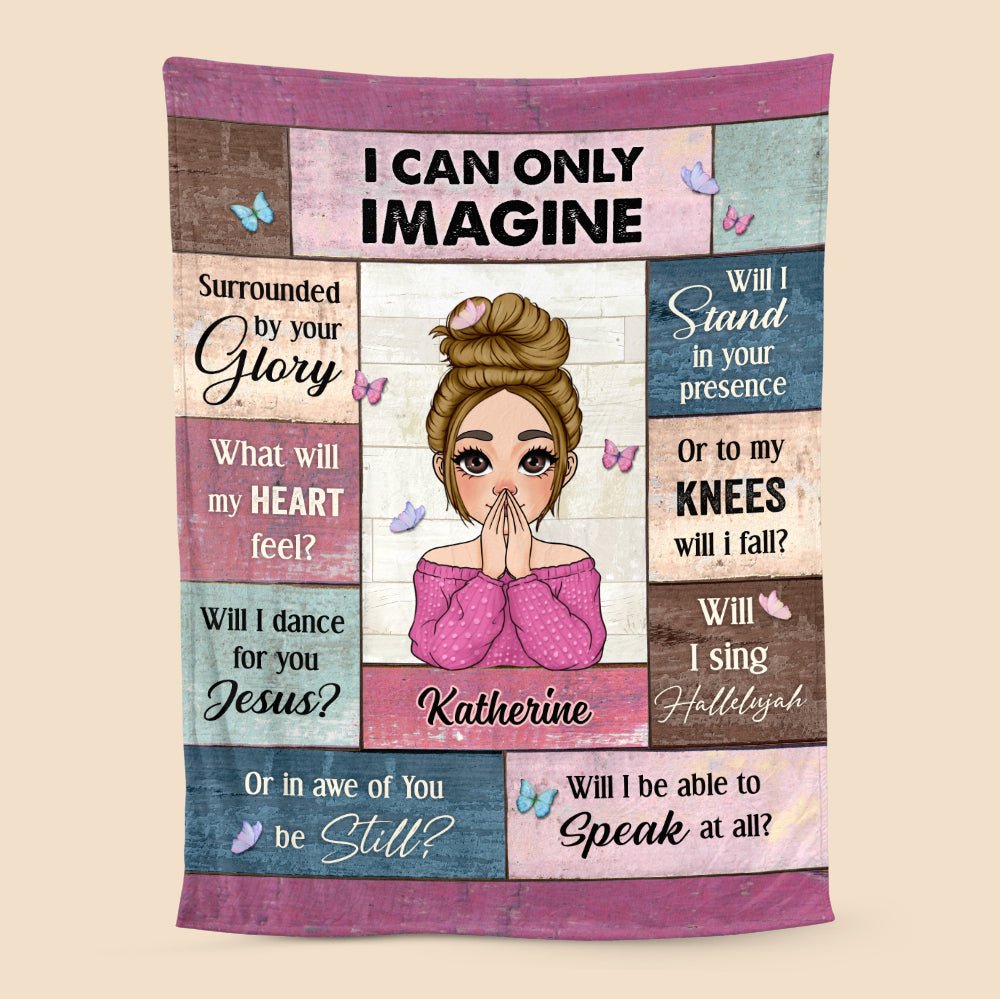 I Can Only Imagine Pink - Personalized Blanket - Meaningful Gift For Birthday - Giftago