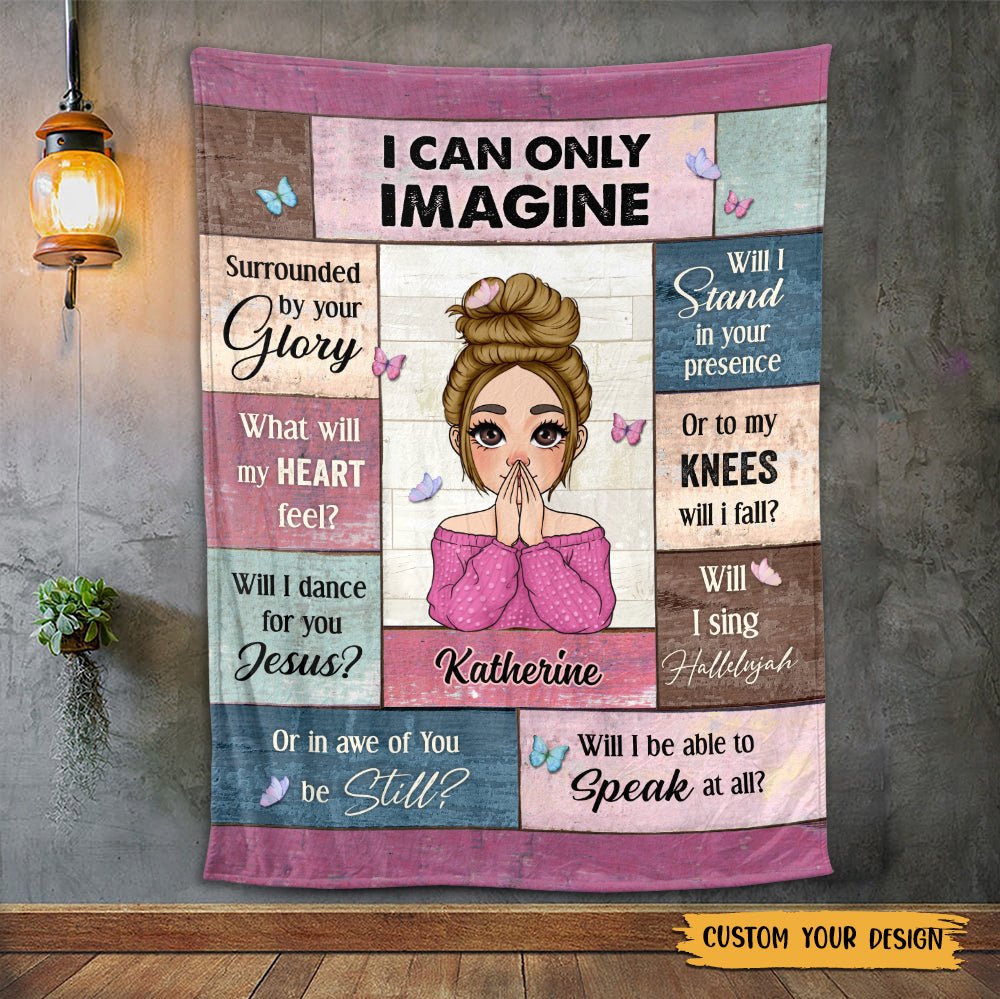 I Can Only Imagine Pink - Personalized Blanket - Meaningful Gift For Birthday - Giftago