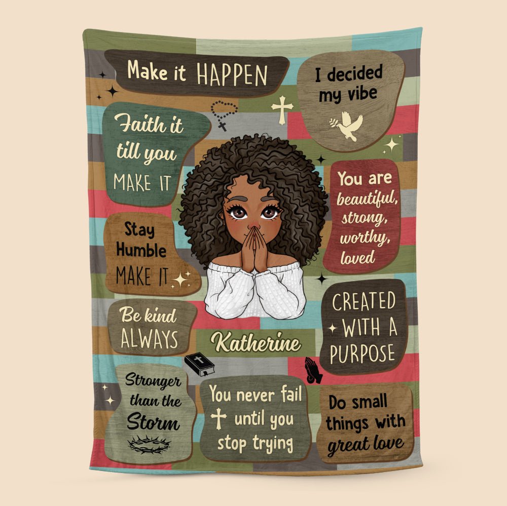 I Decided My Vibe - Personalized Blanket - Best Gift For Mother, For Grandma - Giftago