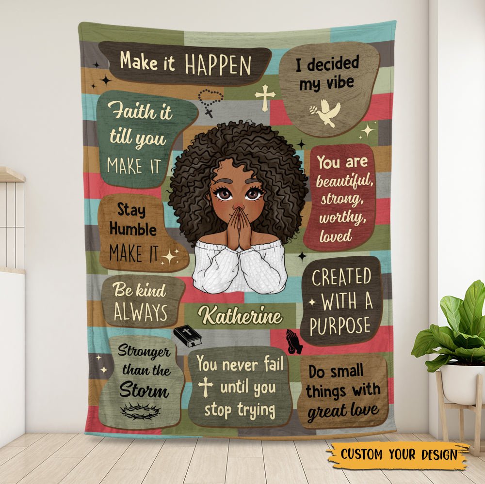 I Decided My Vibe - Personalized Blanket - Best Gift For Mother, For Grandma - Giftago