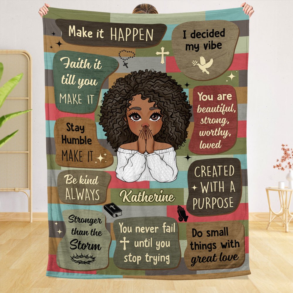 I Decided My Vibe - Personalized Blanket - Best Gift For Mother, For Grandma - Giftago