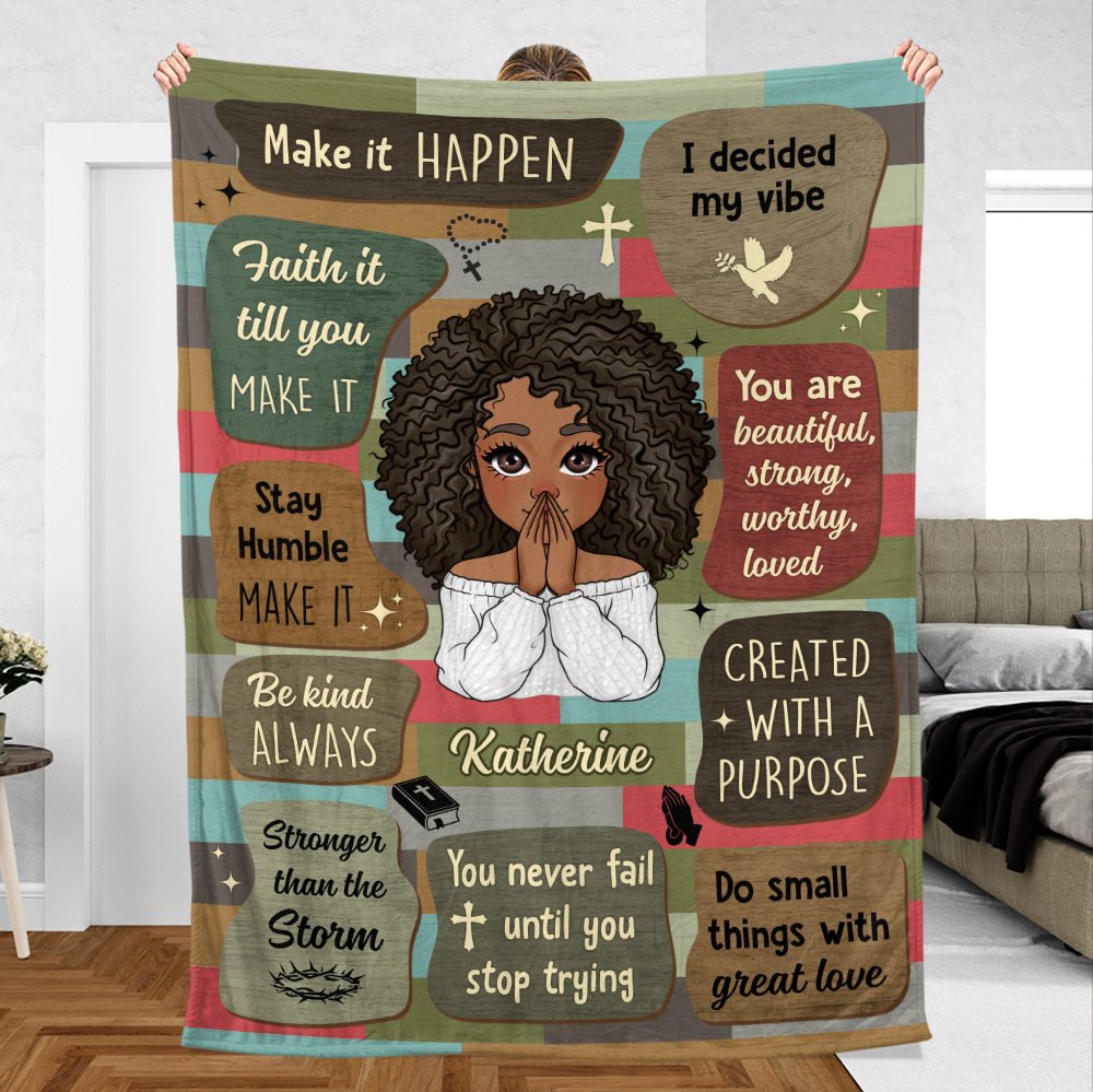 I Decided My Vibe - Personalized Blanket - Best Gift For Mother, For Grandma - Giftago
