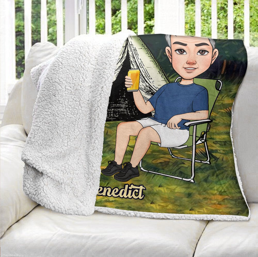 I Go Camping Blanket - Personalized Blanket - Giftago