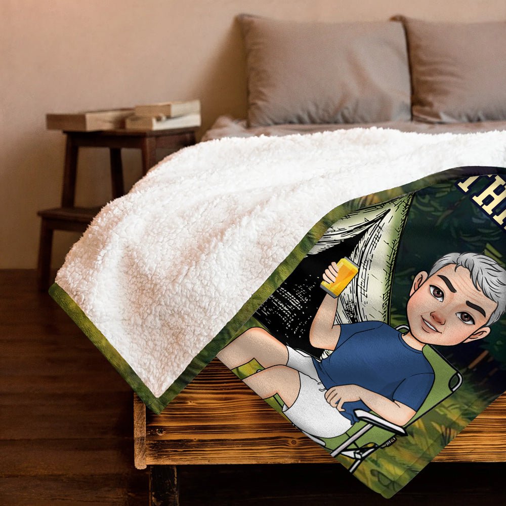 I Go Camping Blanket - Personalized Blanket - Giftago