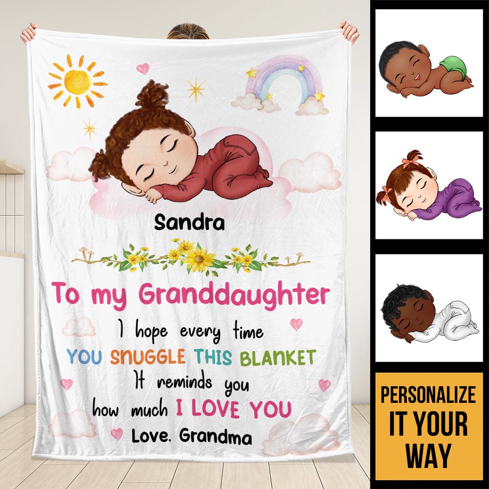 I Love You Grandkid - Personalized Blanket - Giftago
