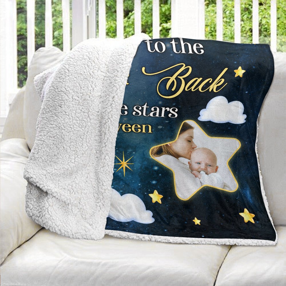 I Love You To The Moon And Back Blanket - Personalized Blanket - Giftago