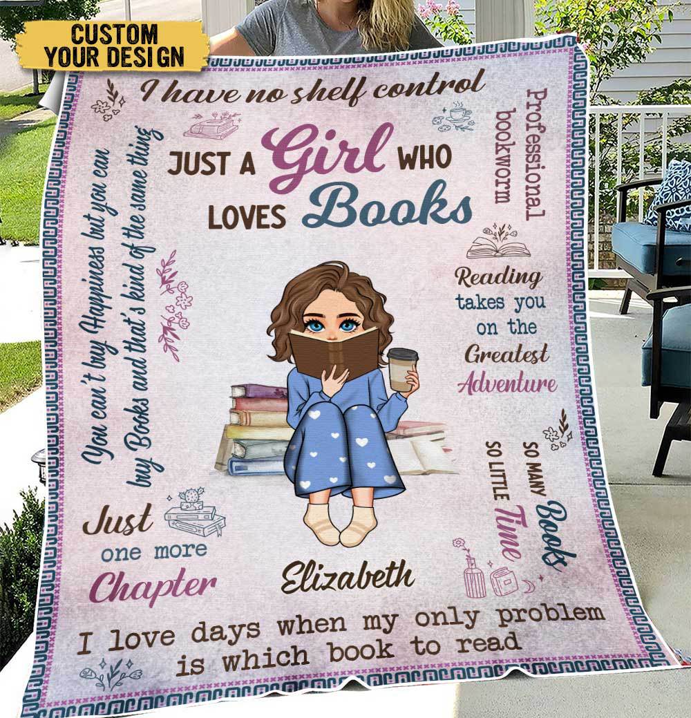 I Loves Days When My Only Problem Is Which Book To Read - Personalized Blanket - Thoughtful Gift For Birthday - Giftago