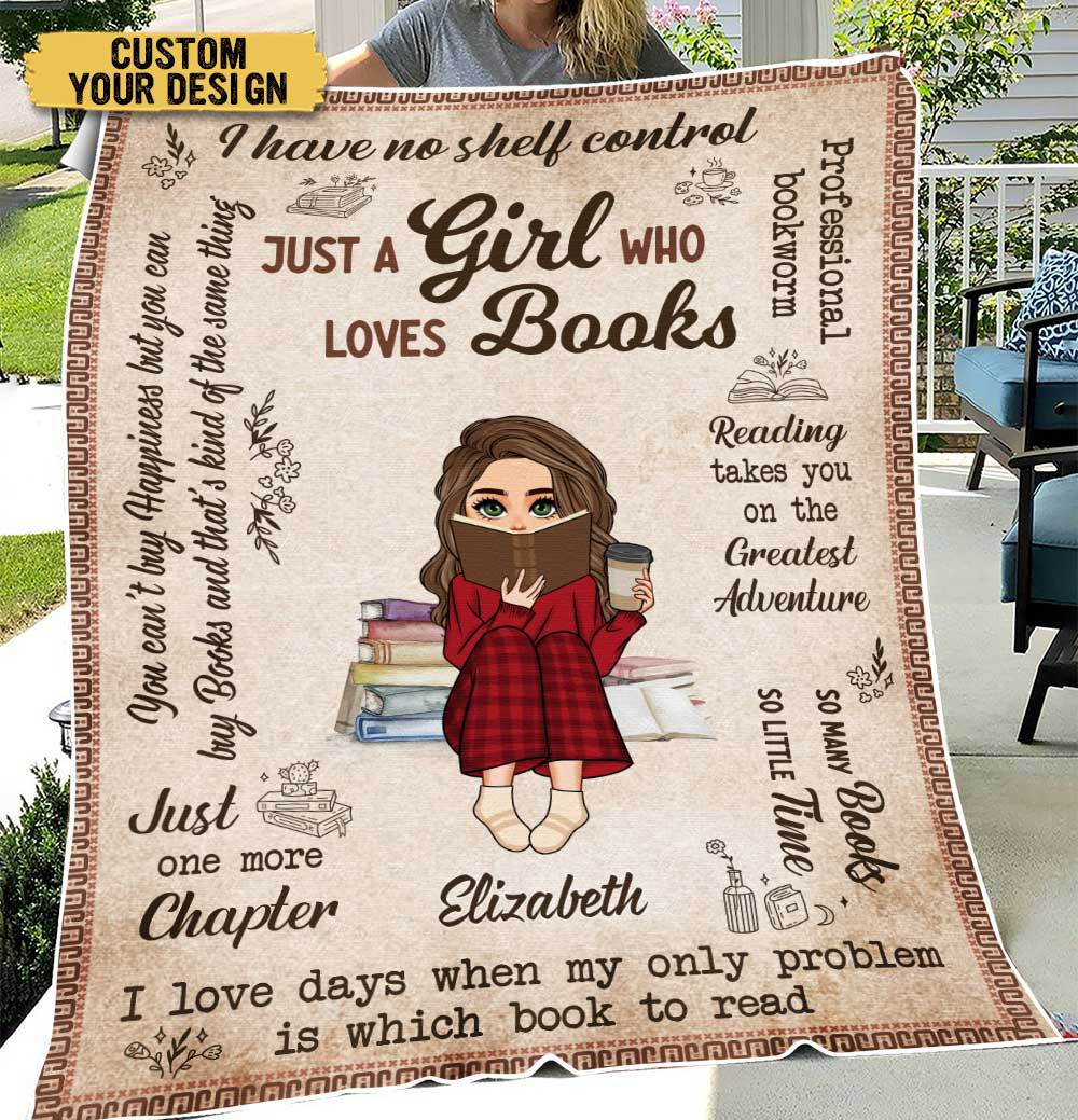 I Loves Days When My Only Problem Is Which Book To Read - Personalized Blanket - Thoughtful Gift For Birthday - Giftago