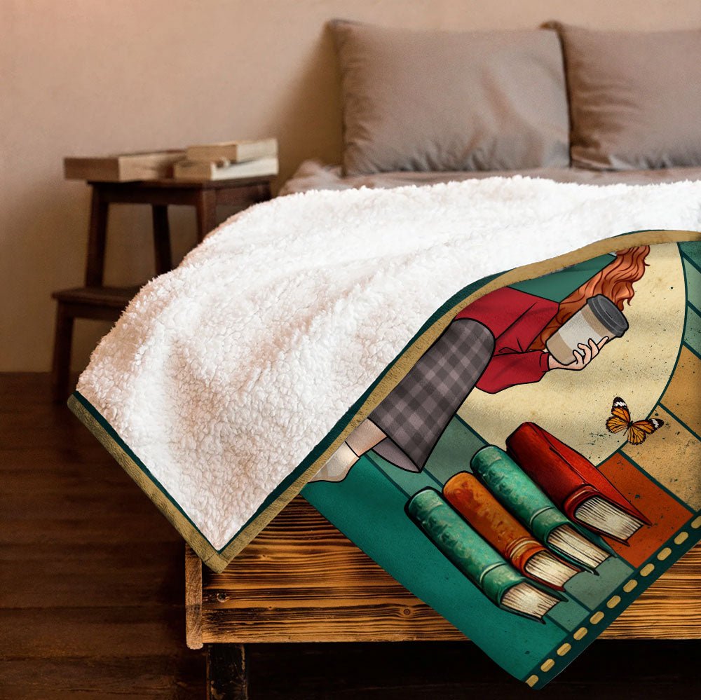 I Read Book I Drink Coffee Blanket - Personalized Blanket