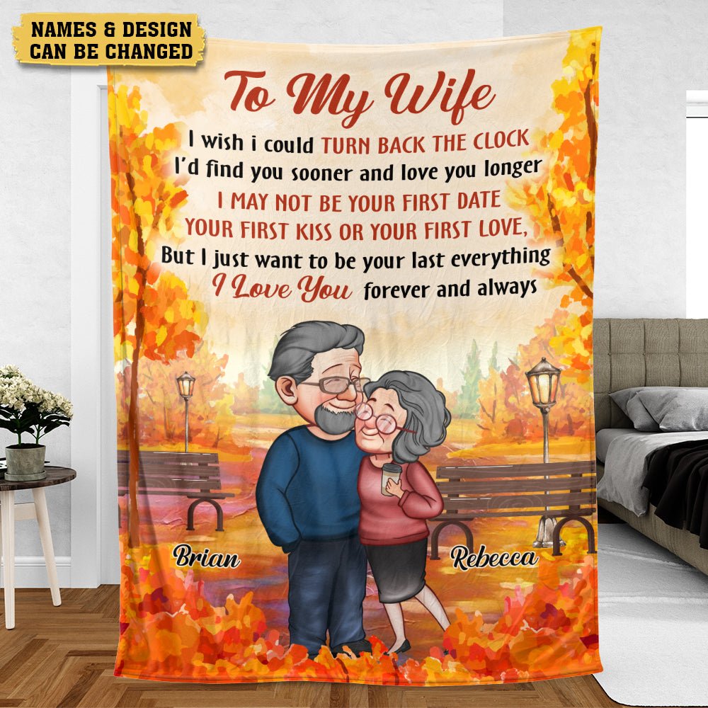 I Wish I Could Turn Back The Clock - Personalized Blanket - Meaningful Gift For Your Wife, Your Husband - Giftago