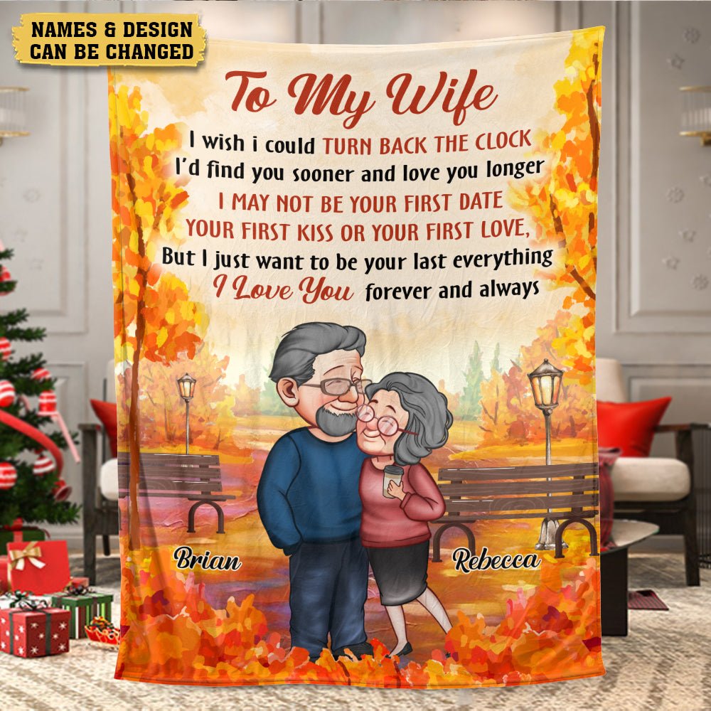 I Wish I Could Turn Back The Clock - Personalized Blanket - Meaningful Gift For Your Wife, Your Husband - Giftago