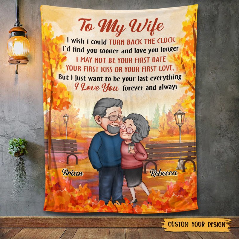 I Wish I Could Turn Back The Clock - Personalized Blanket - Meaningful Gift For Your Wife, Your Husband - Giftago