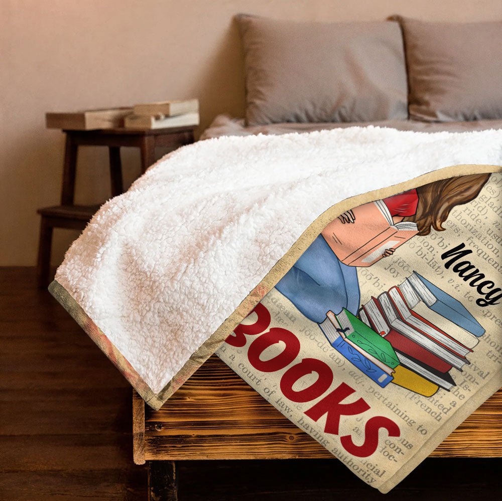 I'm Old And Wise Is Because I Read Books - Personalized Blanket