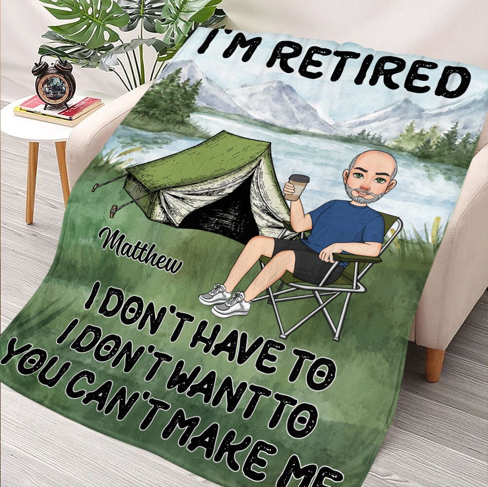 I'm Retired Blanket - Personalized Blanket