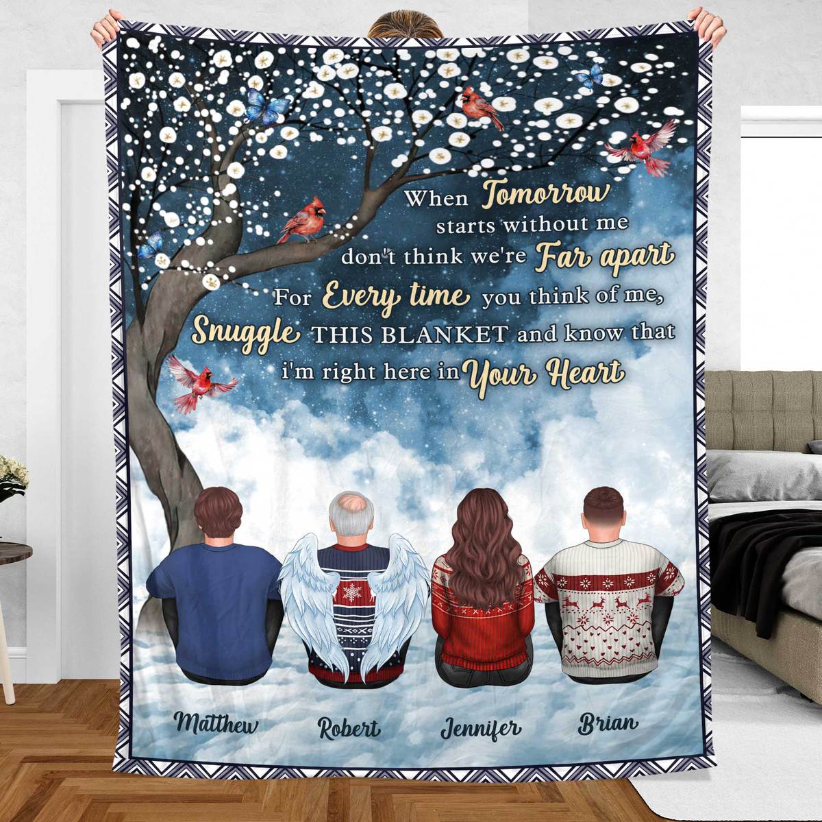 I'm Right Here In Your Heart - Personalized Blanket - Best Gift For Family - Giftago