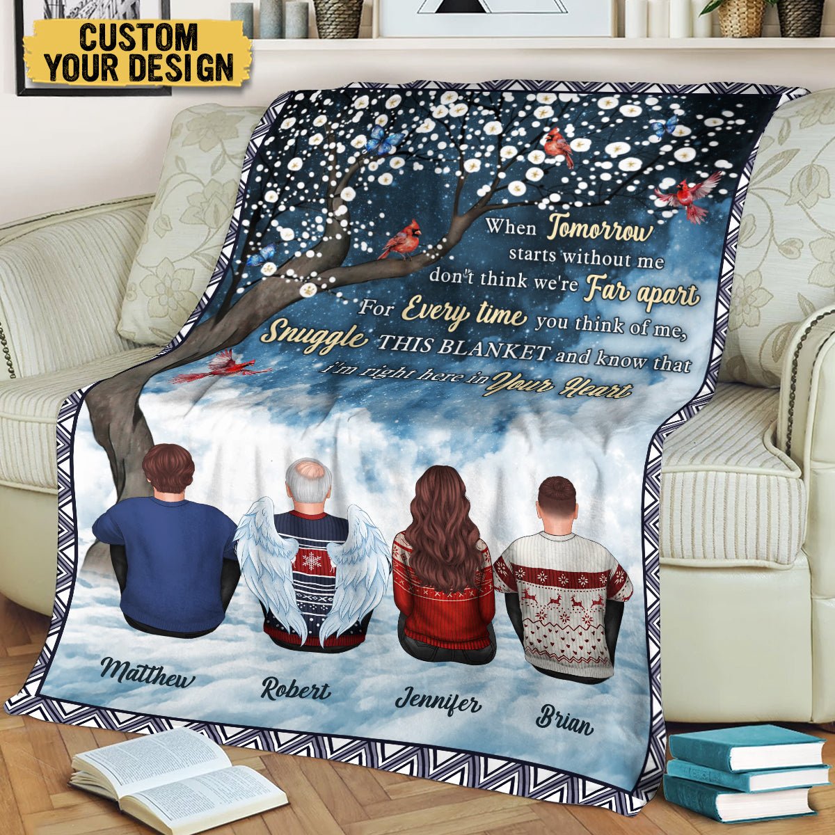 I'm Right Here In Your Heart - Personalized Blanket - Best Gift For Family - Giftago