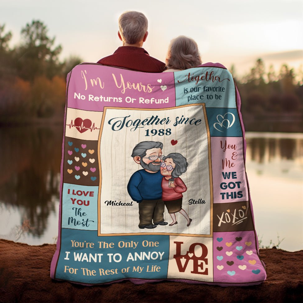 I'm Yours No Return - Personalized Blanket - Meaningful Gift For Valentine, For Couple - Giftago